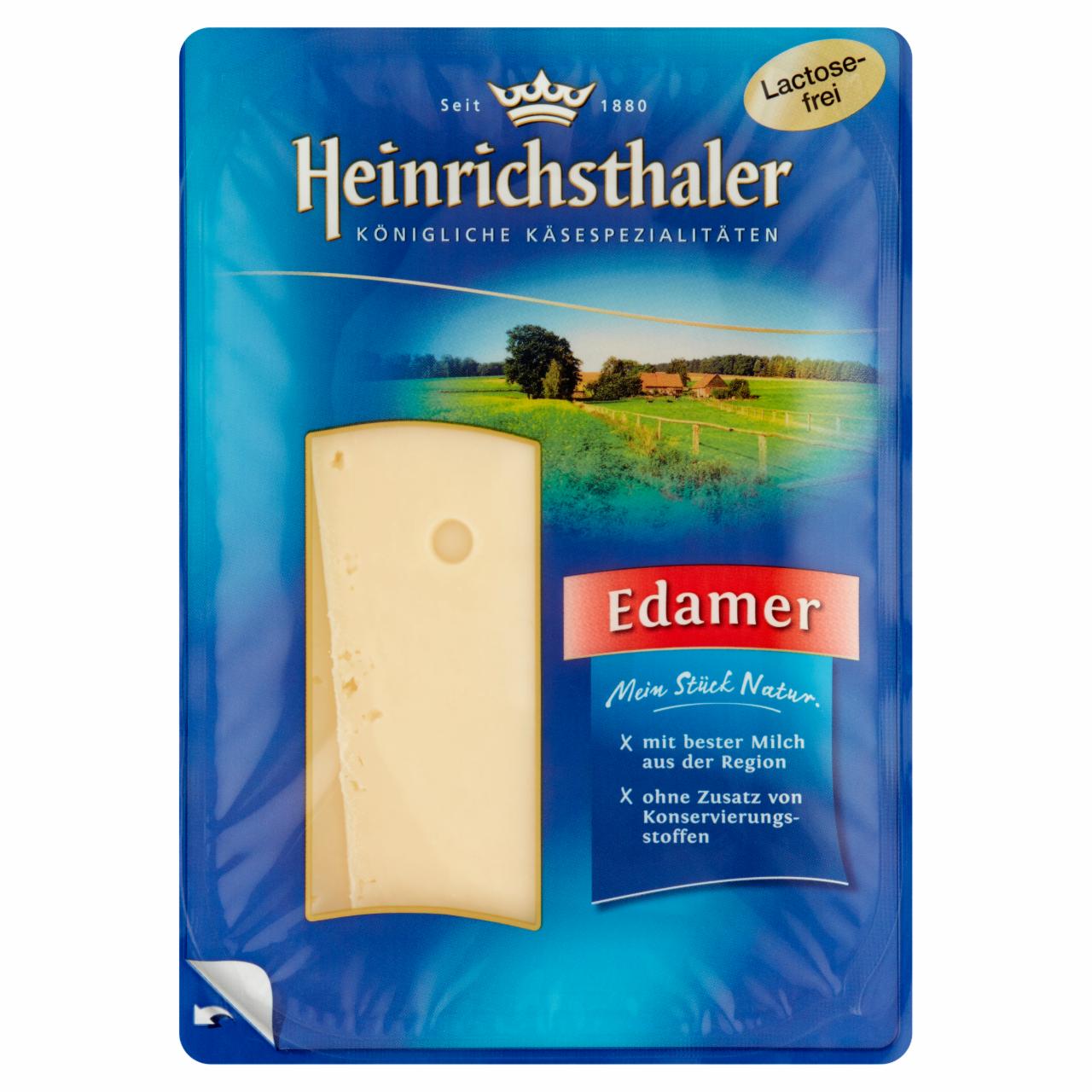 Képek - Heinrichsthaler Edámi félzsíros, félkemény, szeletelt, laktózmentes sajt 150 g