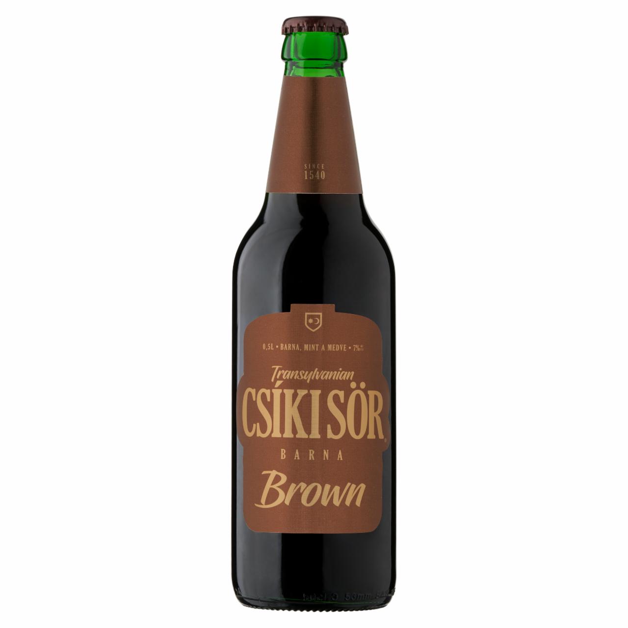 Képek - Csíki Sör kézműves barna sör 7% 500 ml