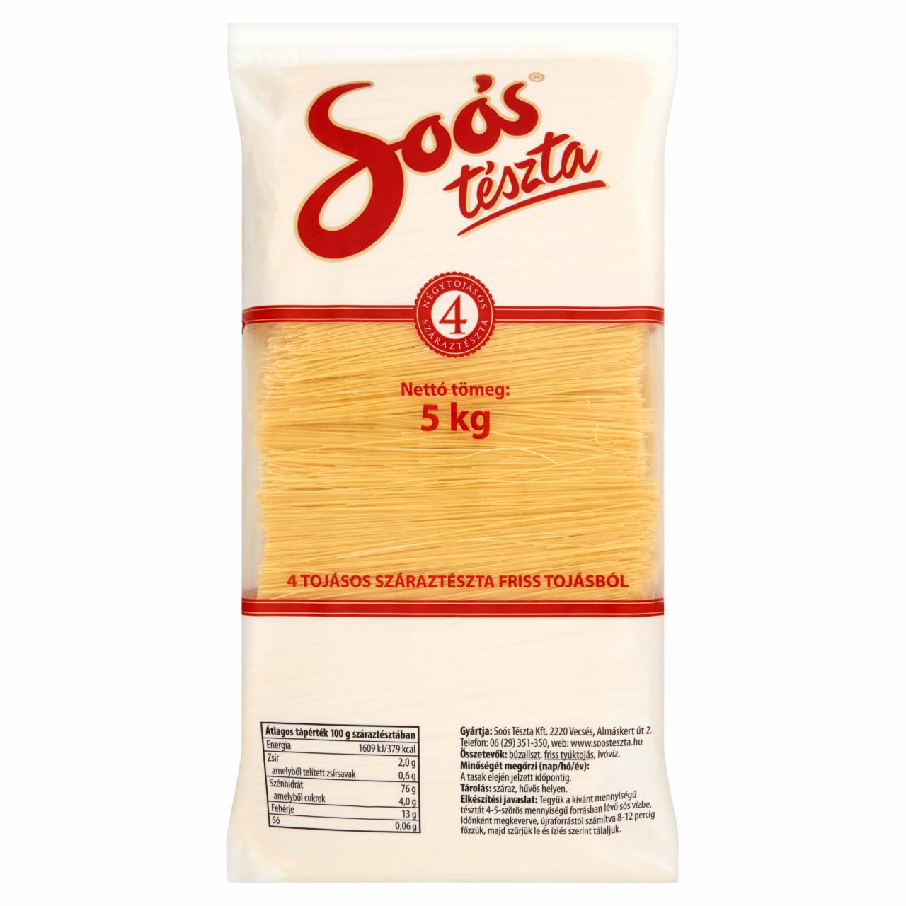 Képek - Soós cérna 4 tojásos száraztészta 5 kg