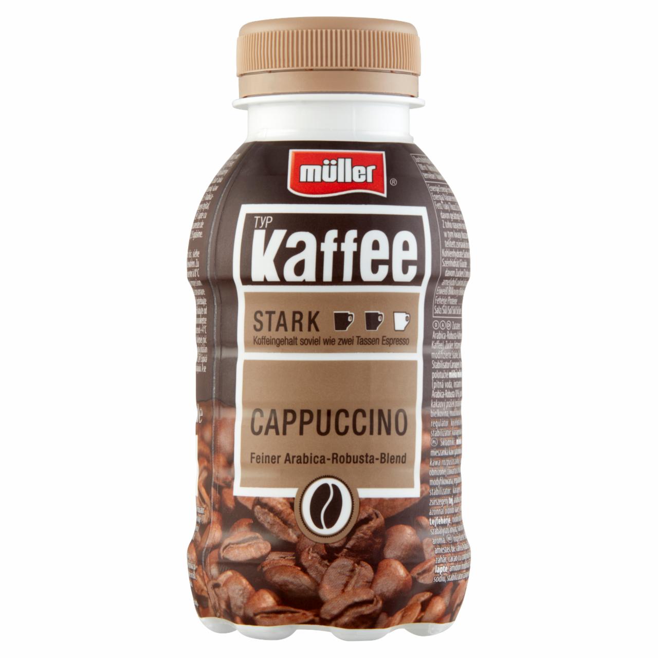 Képek - Kaffee Cappuccino Arabica-Robusta kávéval ízesített és édesített zsírszegény tejital Müller