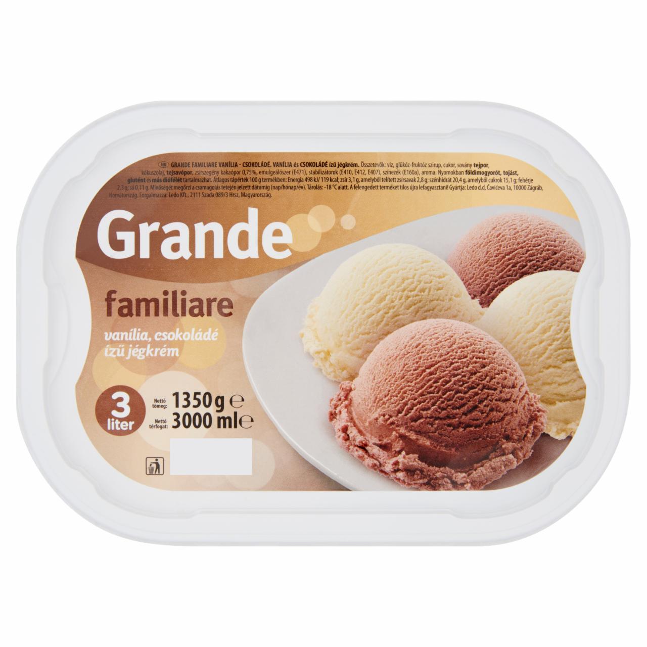 Képek - Grande Familiare vanília és csokoládé ízű jégkrém 3 l