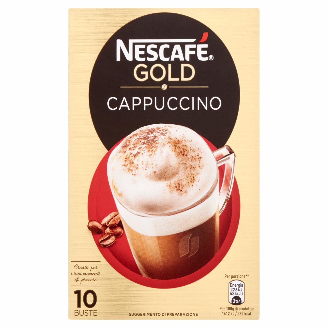 Képek - Nescafé Gold Cappuccino azonnal oldódó kávéspecialitás 10 db 140 g
