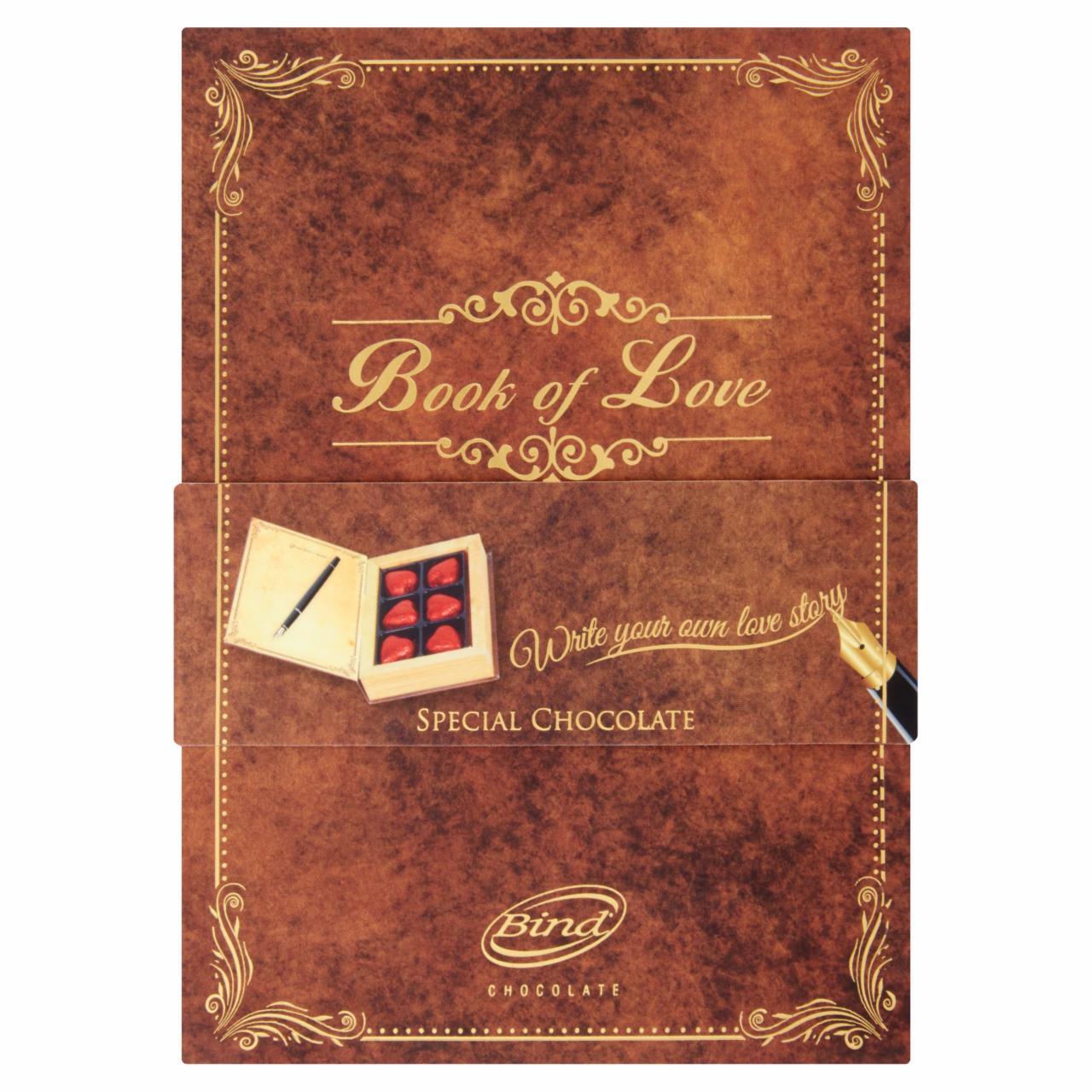 Képek - Bind Book of Love Gianduja mogyorós tejcsokoládéval töltött tejcsokoládé 6 db 90 g