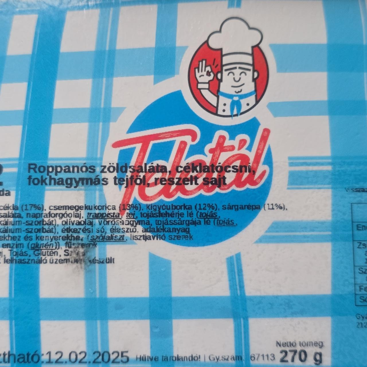 Képek - Roppanós zöldsaláta,céklatócsni,fokhagymás tejföl, reszelt sajt Teletál
