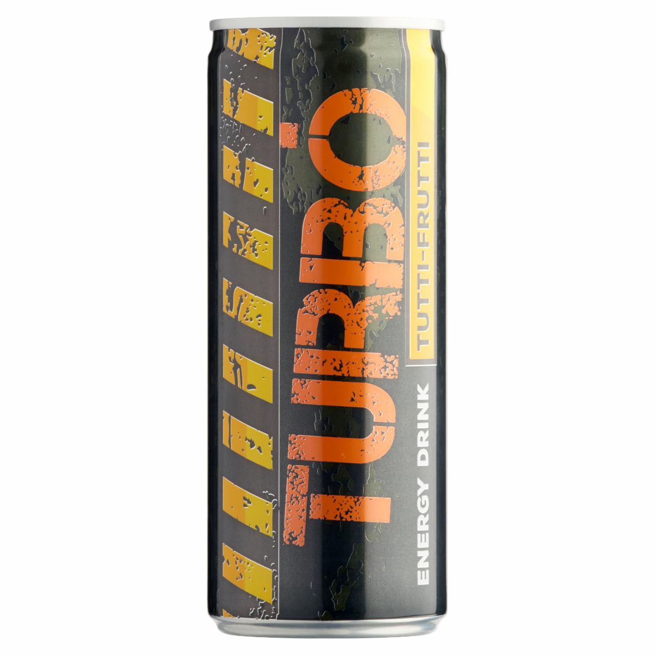 Képek - Turbo Energy Drink tutti-frutti ízű szénsavas energiaital cukorral és édesítőszerrel 0,25 l