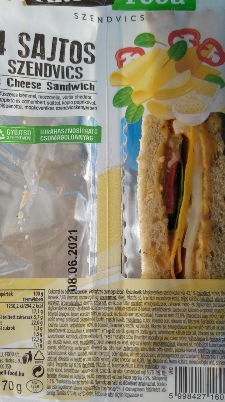 Képek - 4sajtos szendvics Khell Food