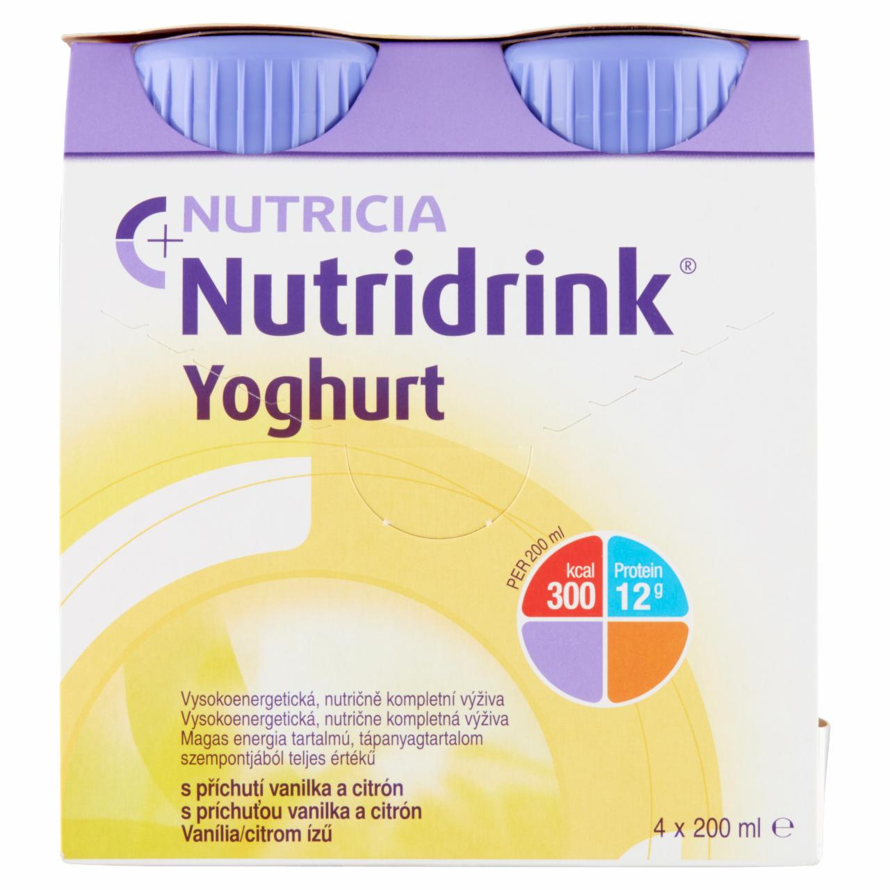 Képek - Nutridrink Yoghurt vanília/citrom ízű speciális gyógyászati célra szánt élelmiszer 24 x 200 ml