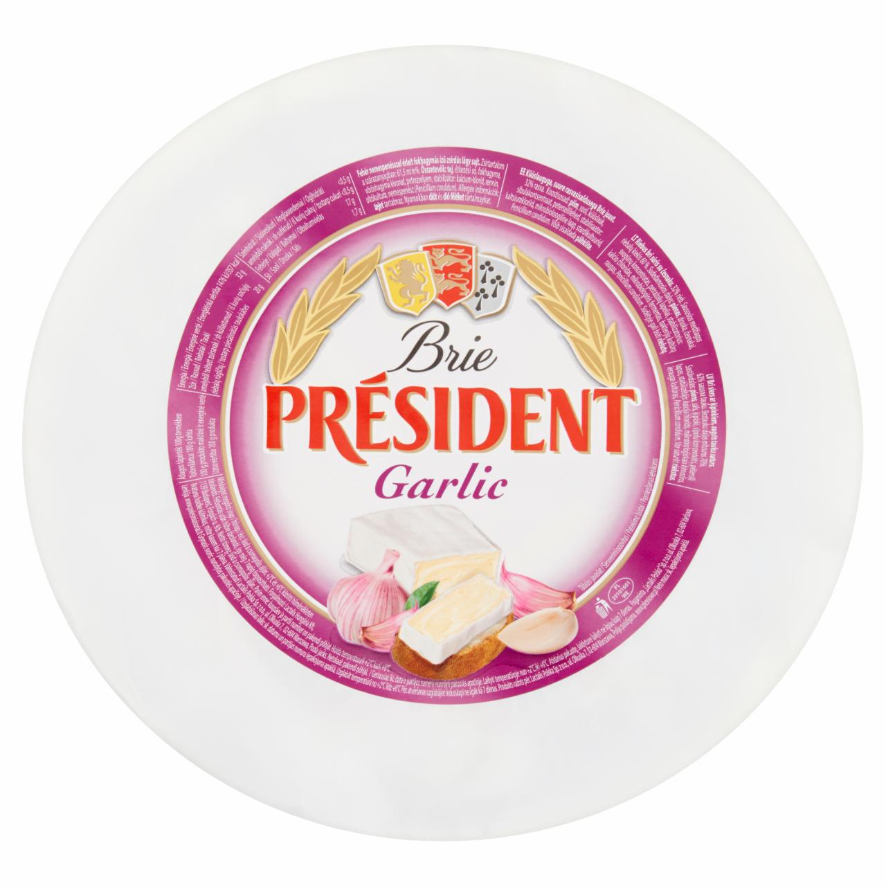 Képek - Président Brie fokhagymás zsírdús lágy sajt