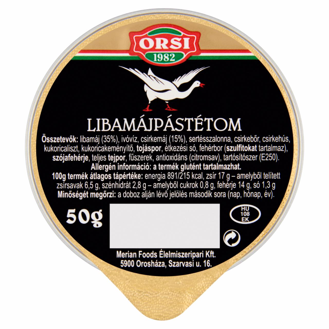 Képek - Orsi libamájpástétom 50 g