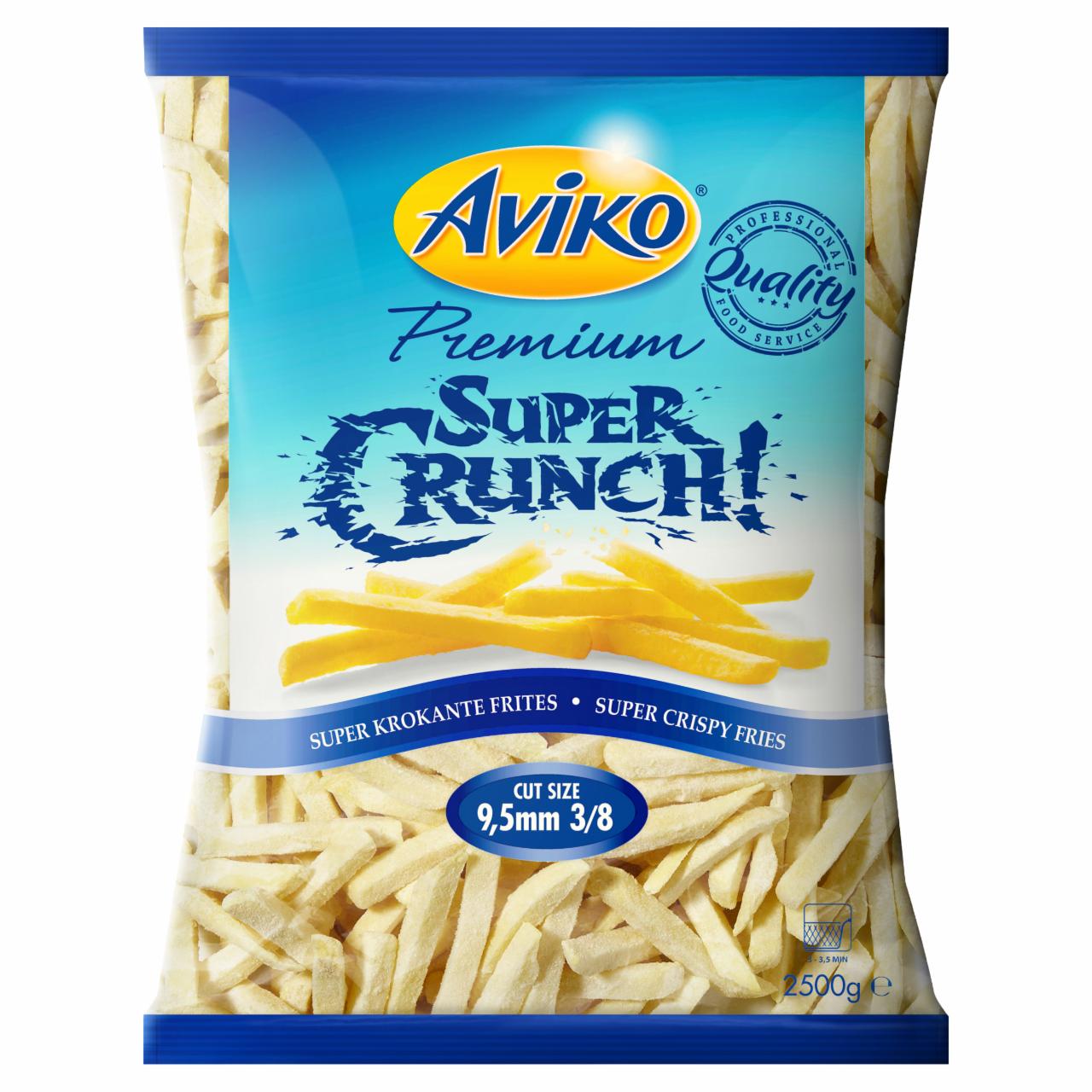 Képek - Aviko Premium Super Crunch! gyorsfagyasztott hasábburgonya extra ropogós bevonattal 9,5 mm 2500 g