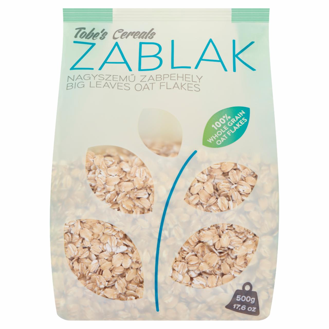 Képek - Tobe's Cereals Zablak nagyszemű natúr zabpehely 500 g