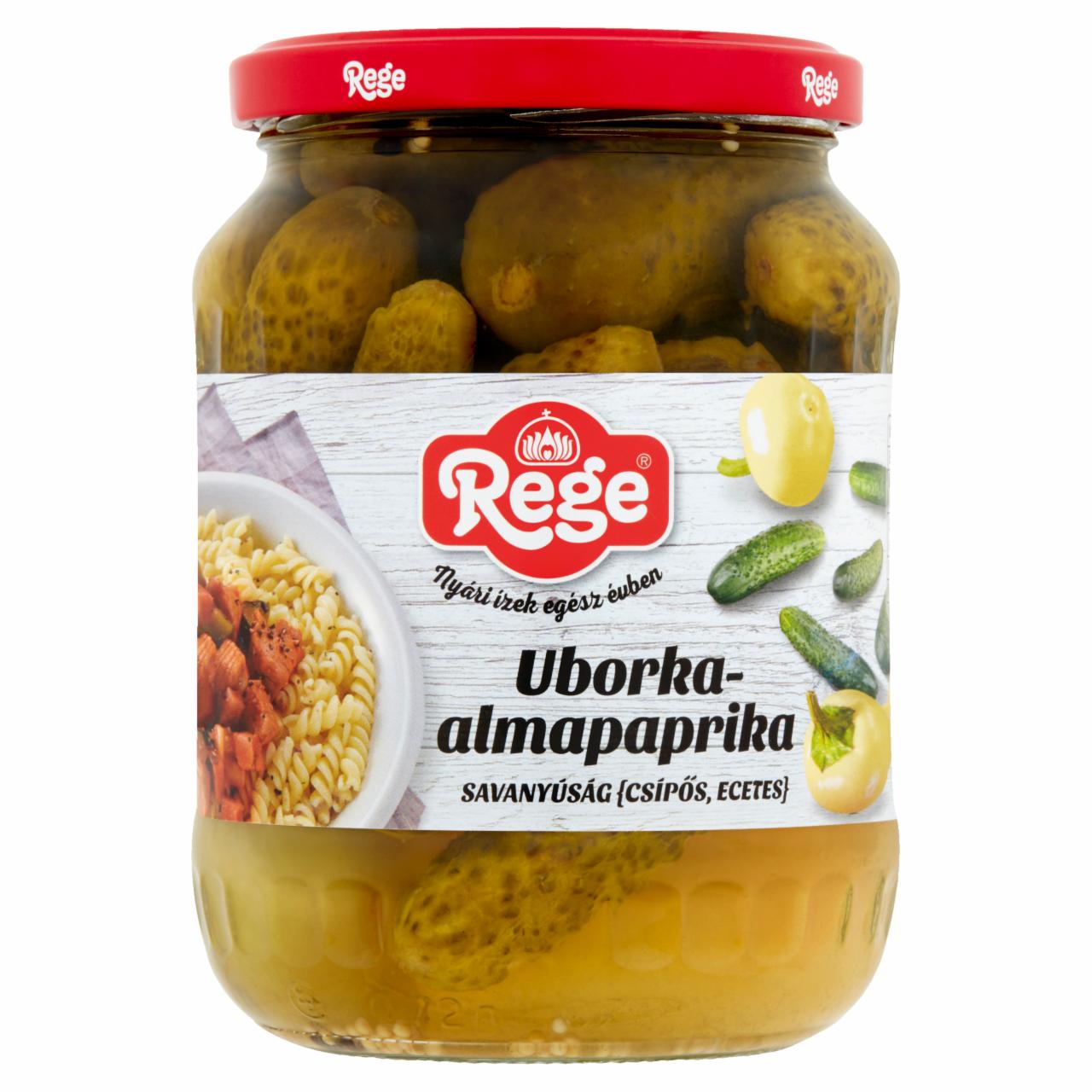 Képek - Rege csípős, ecetes uborka-almapaprika savanyúság 680 g