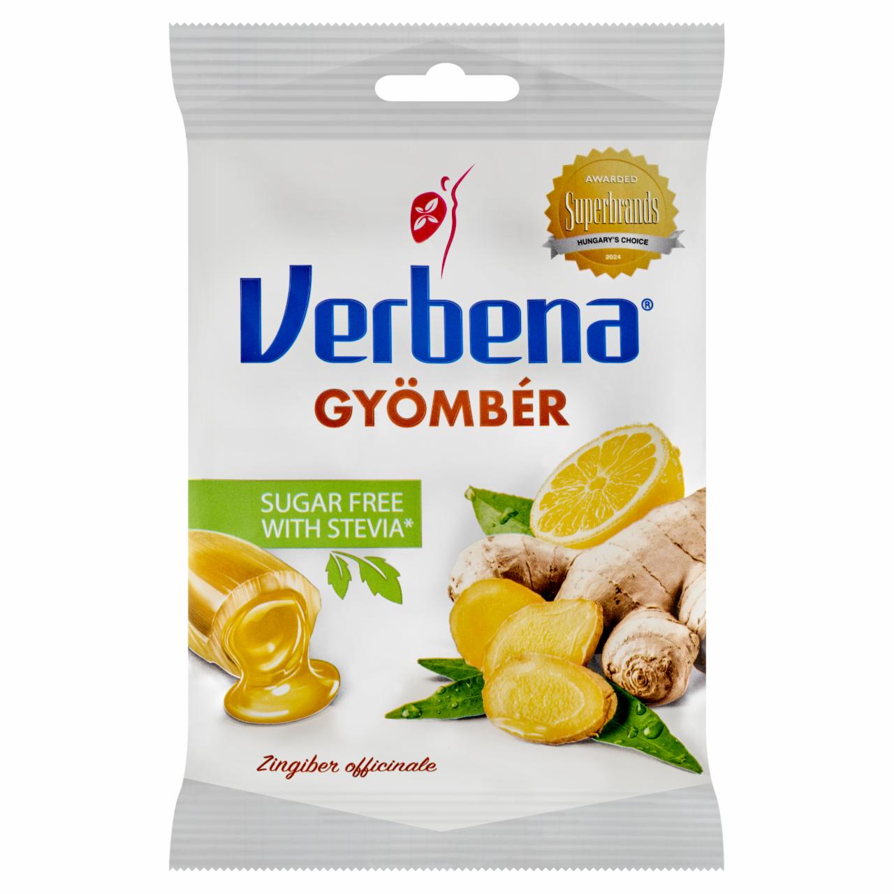 Képek - Verbena töltött keménycukorka édesítőszerekkel, gyömbérrel és C vitaminnal 60 g
