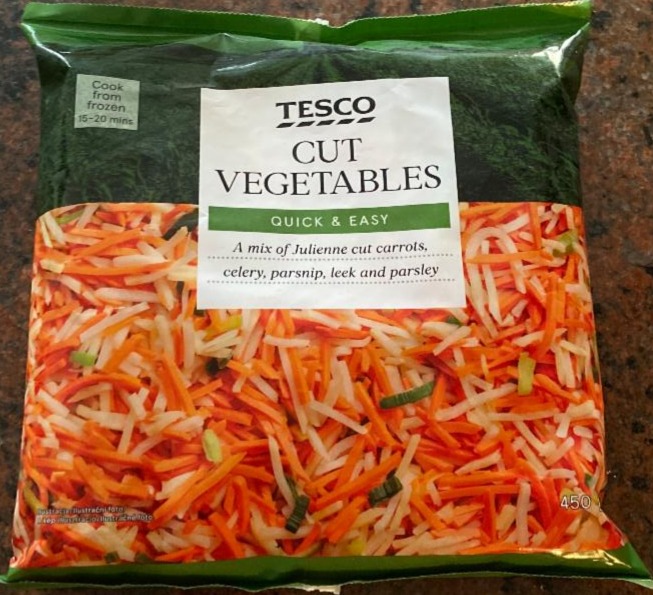 Képek - Gyorsfagyasztott csíkokra vágott zöldségkeverék Tesco