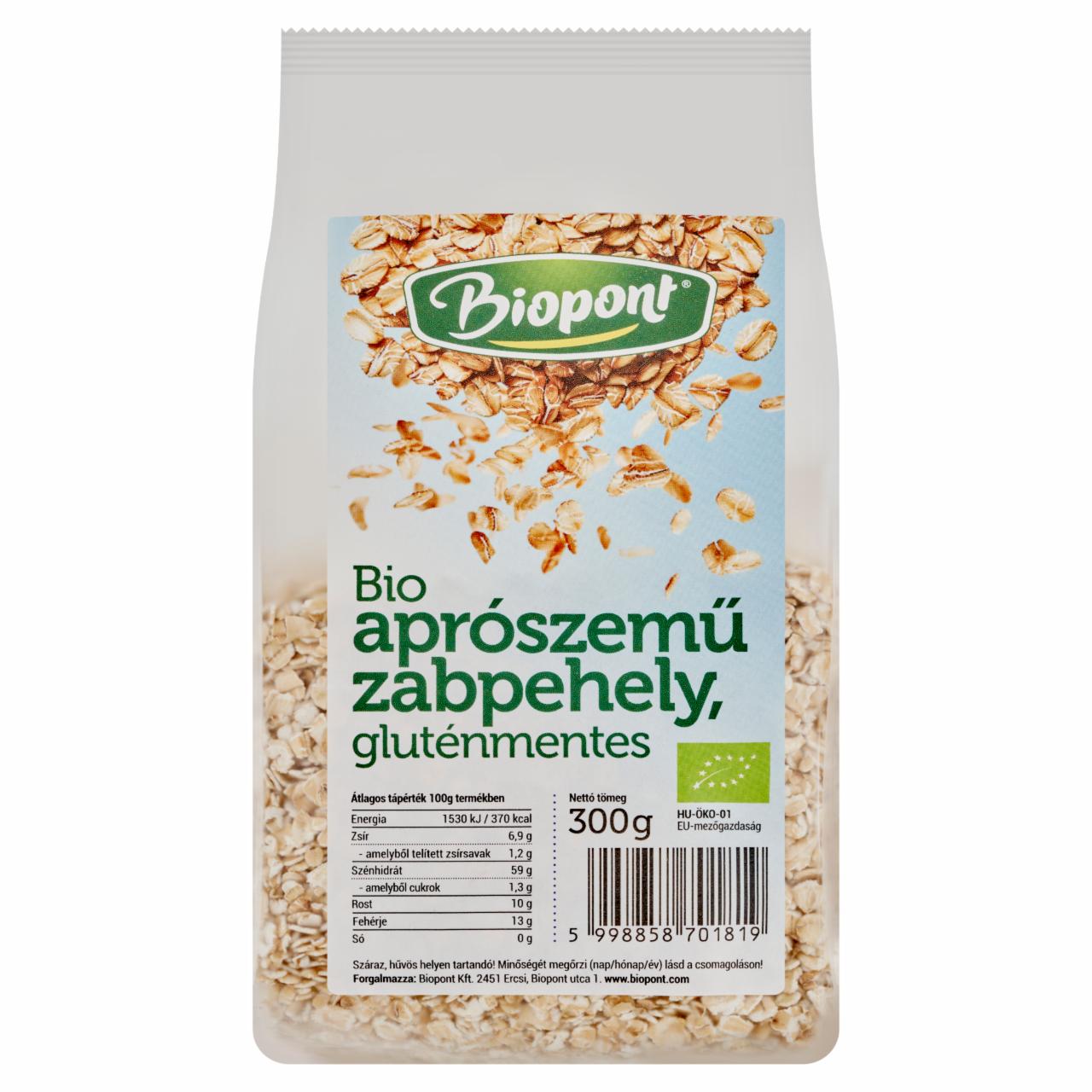 Képek - Biopont gluténmentes bio aprószemű zabpehely 300 g