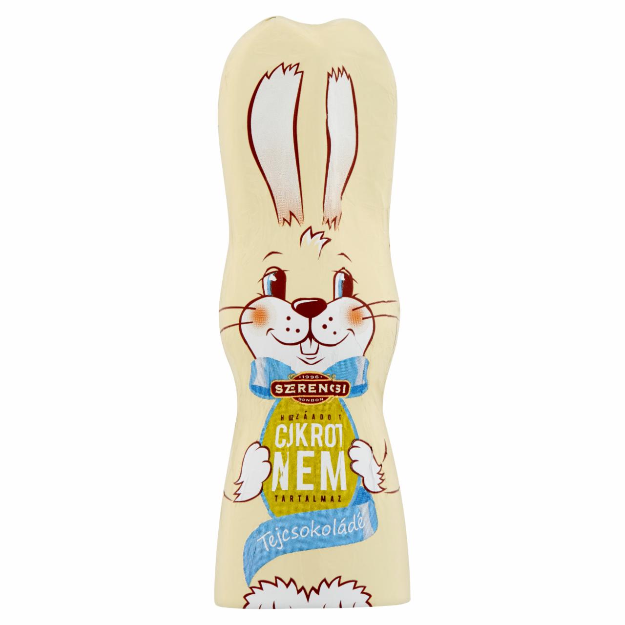 Képek - Szerencsi nyuszi tejcsokoládé figura édesítőszerrel 50 g