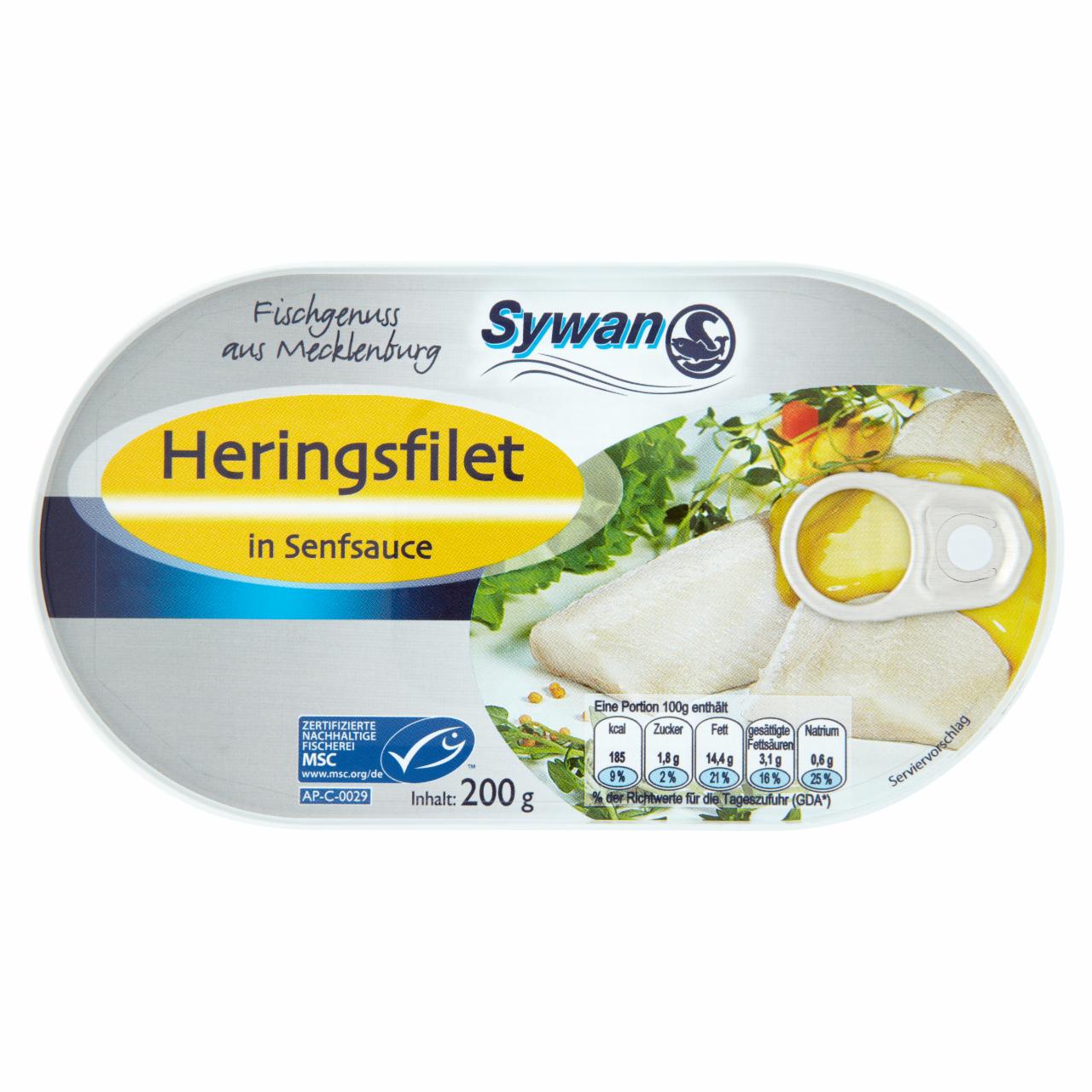 Képek - Sywan heringfilé mustárszószban 200 g