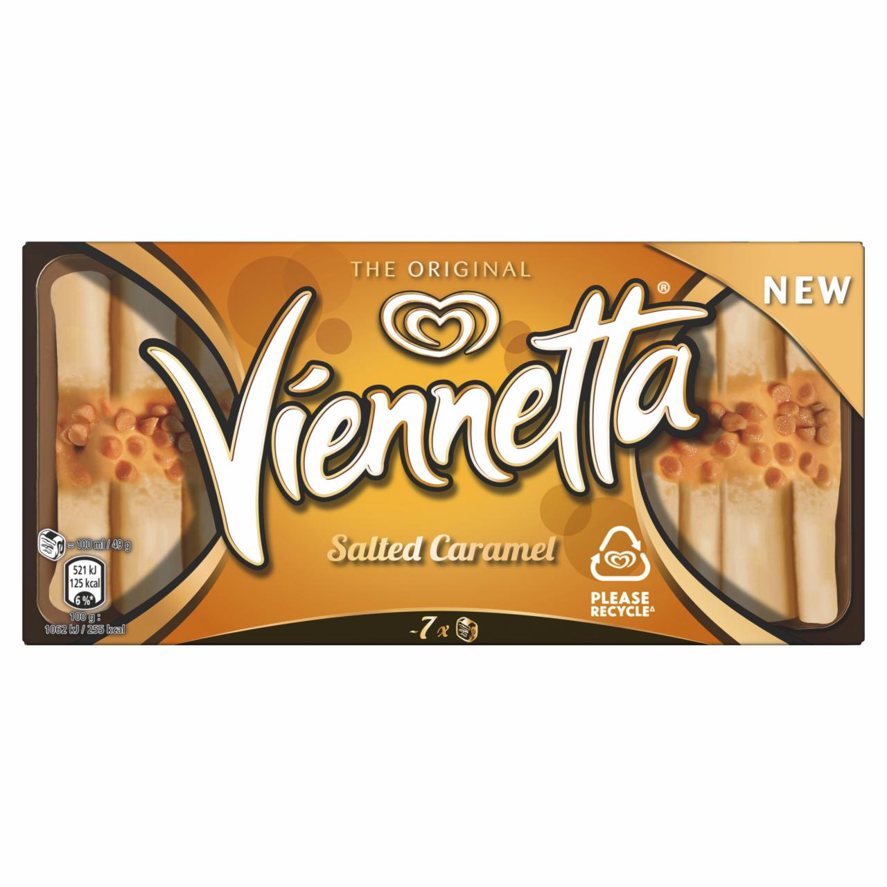 Képek - Viennetta sós karamell jégkrém és vanília ízű jégkrém karamell ízű bevonó rétegekkel 650 ml 