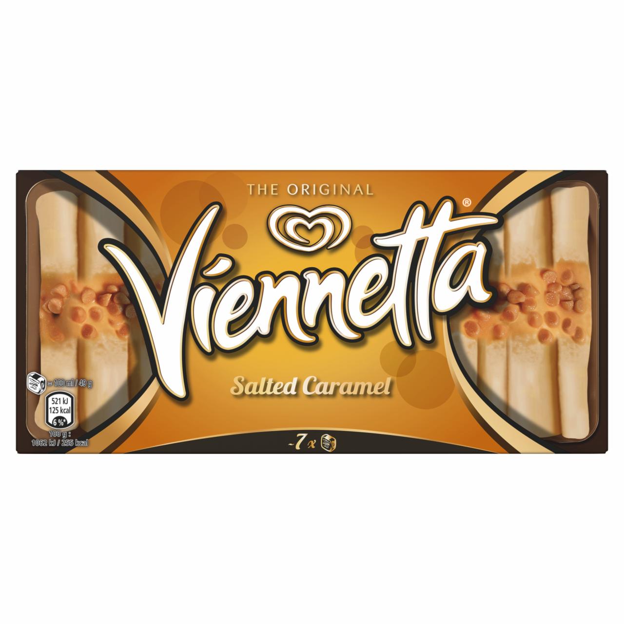 Képek - Viennetta sós karamell jégkrém és vanília ízű jégkrém karamell ízű bevonó rétegekkel 650 ml 