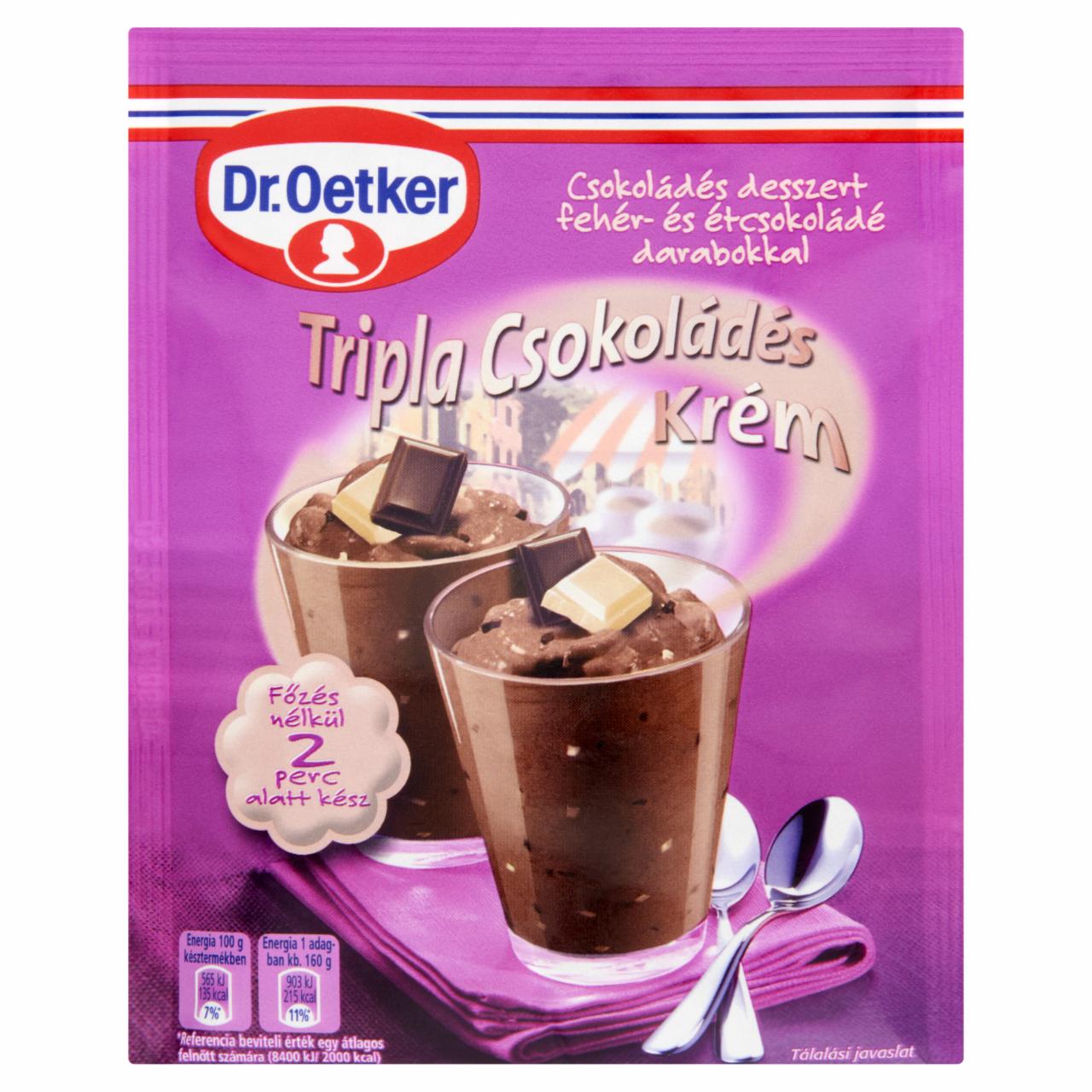 Képek - Dr. Oetker Tripla Csokoládés Krémpor 71 g