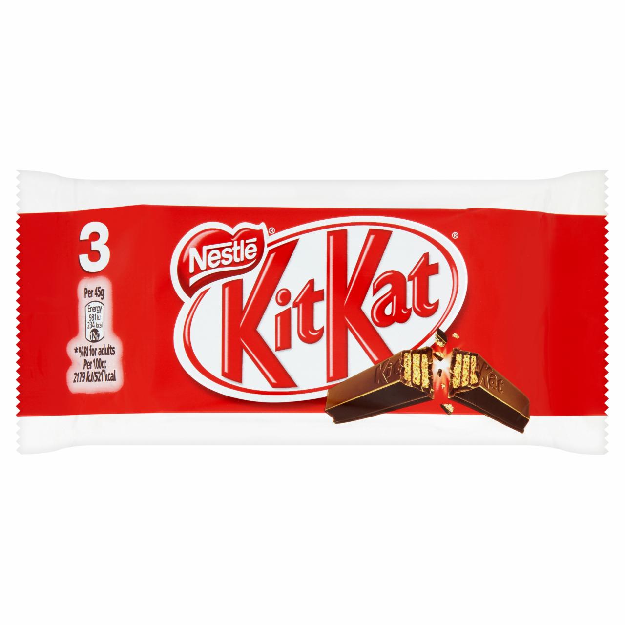 Képek - KitKat tejcsokoládé ropogós ostyával 3 x 45 g