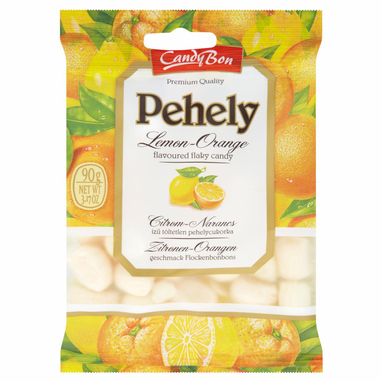 Képek - Candy Bon Pehely citrom-narancs ízű töltetlen pehelycukorka 90 g