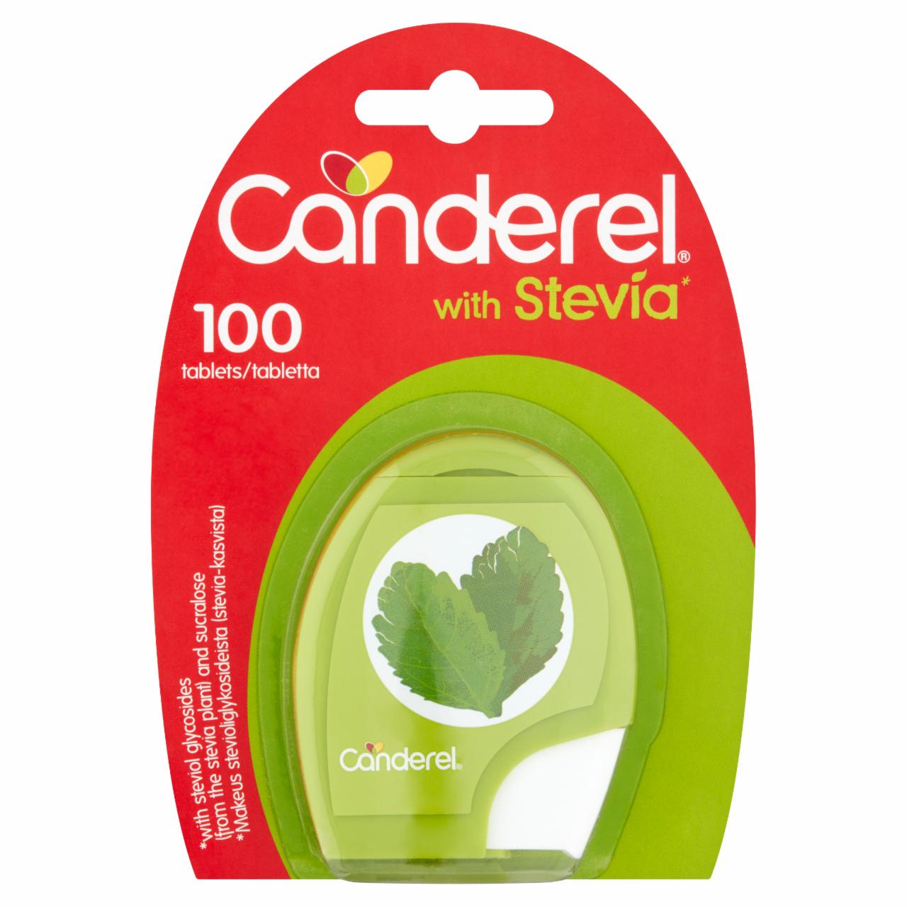 Képek - Canderel édesítőszer stevia növényből származó szteviol-glikoziddal és szukralózzal 100 db 8,5 g