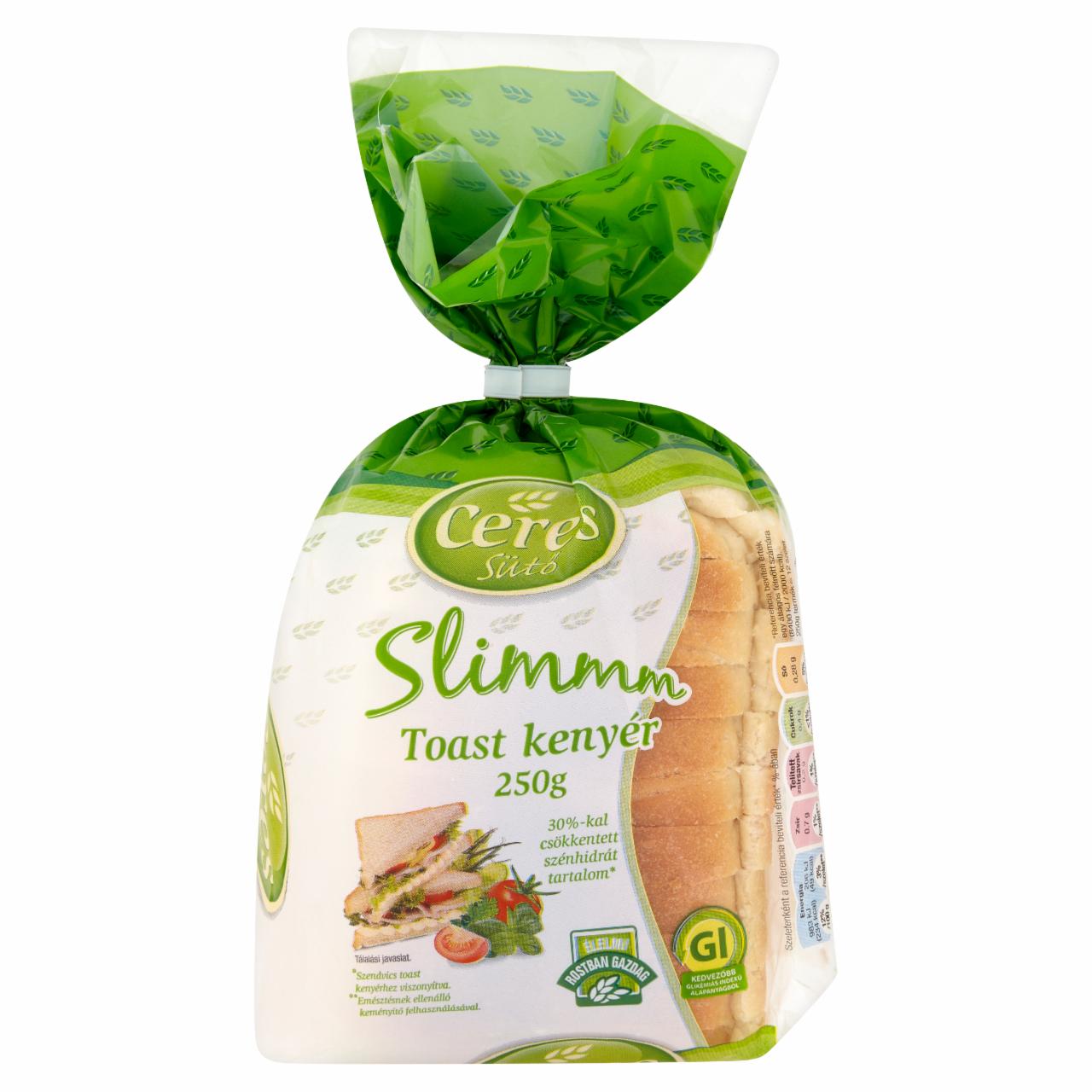 Képek - Slimmm szénhidrátcsökkentett toast kenyér Ceres Sütő