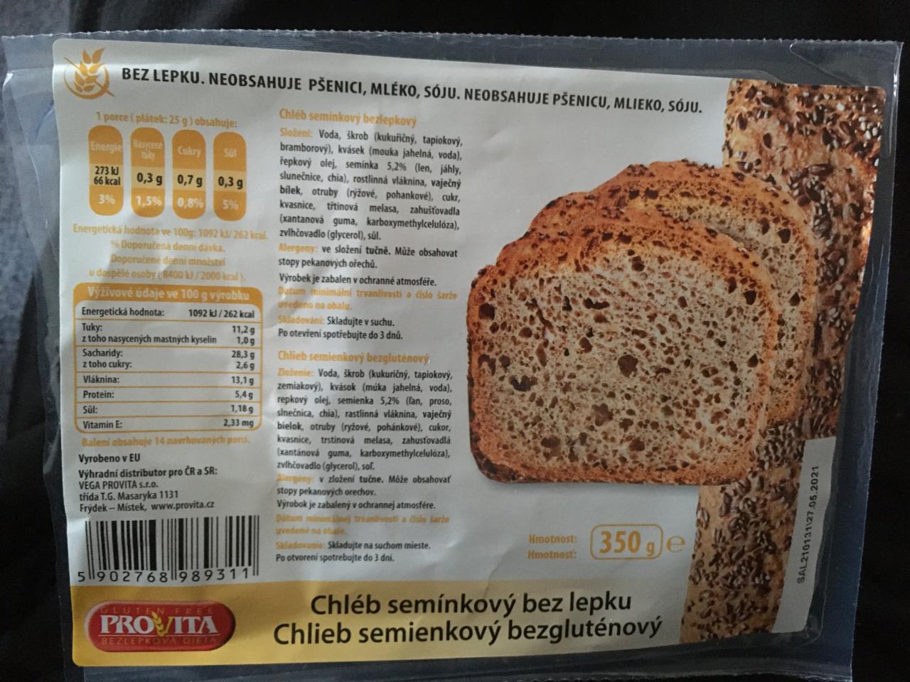 Képek - gluténmentes magvas kenyér Provita