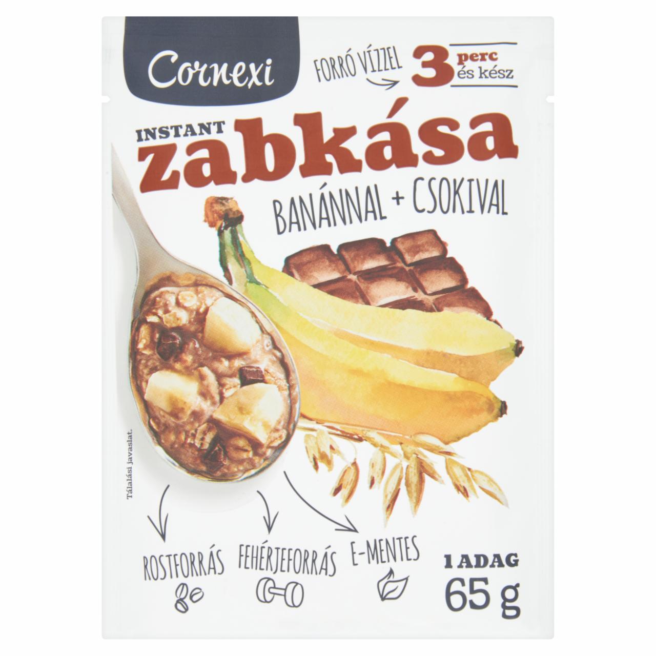 Képek - Instant zabkása banánnal + csokival Cornexi