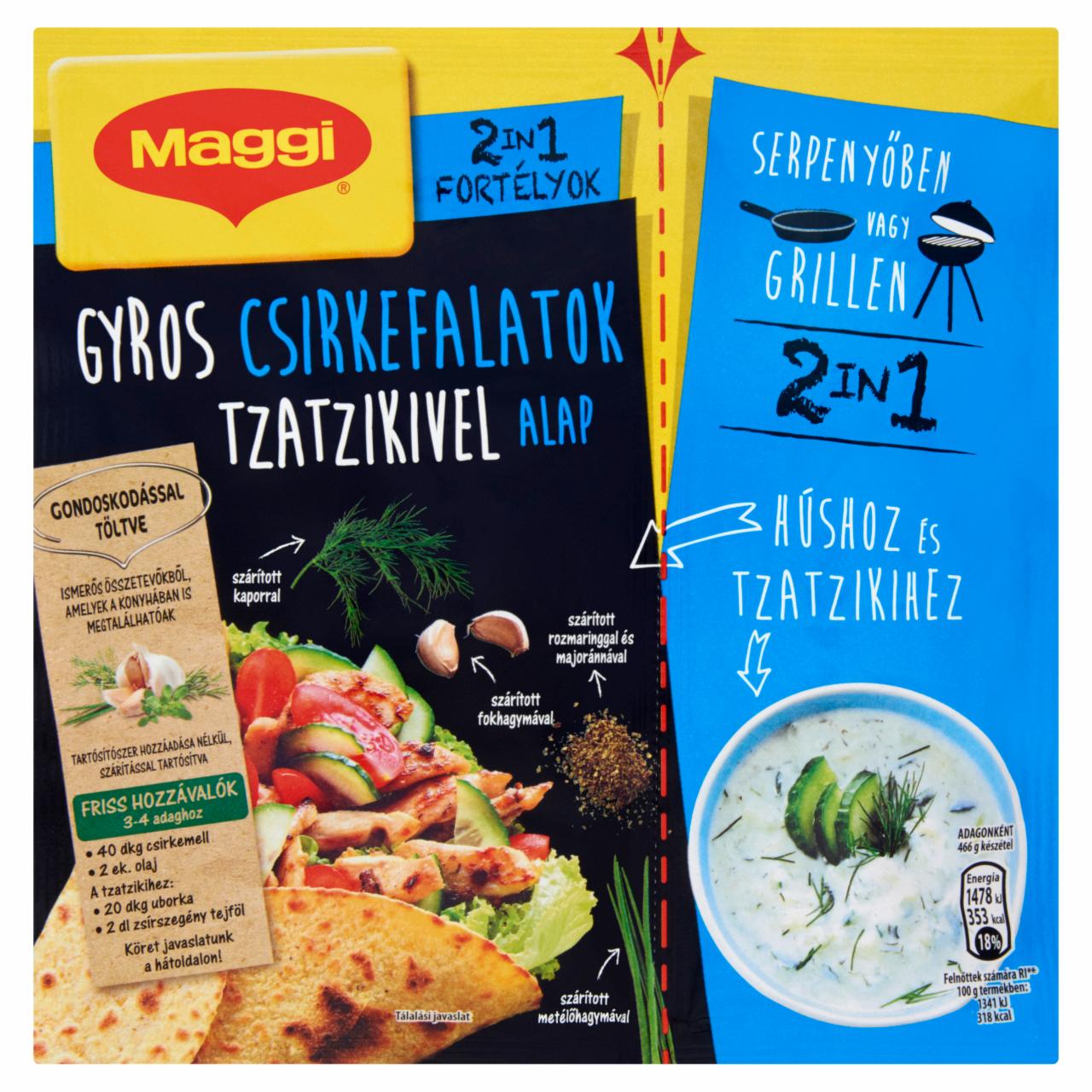 Képek - Maggi Fortélyok 2in1 Gyros csirkefalatok tzatzikivel alap 34 g