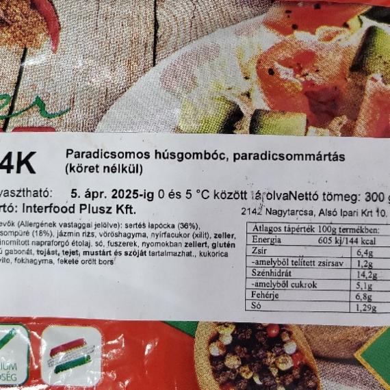 Képek - interfood paradicsomos húsgombóc paradicsommártás