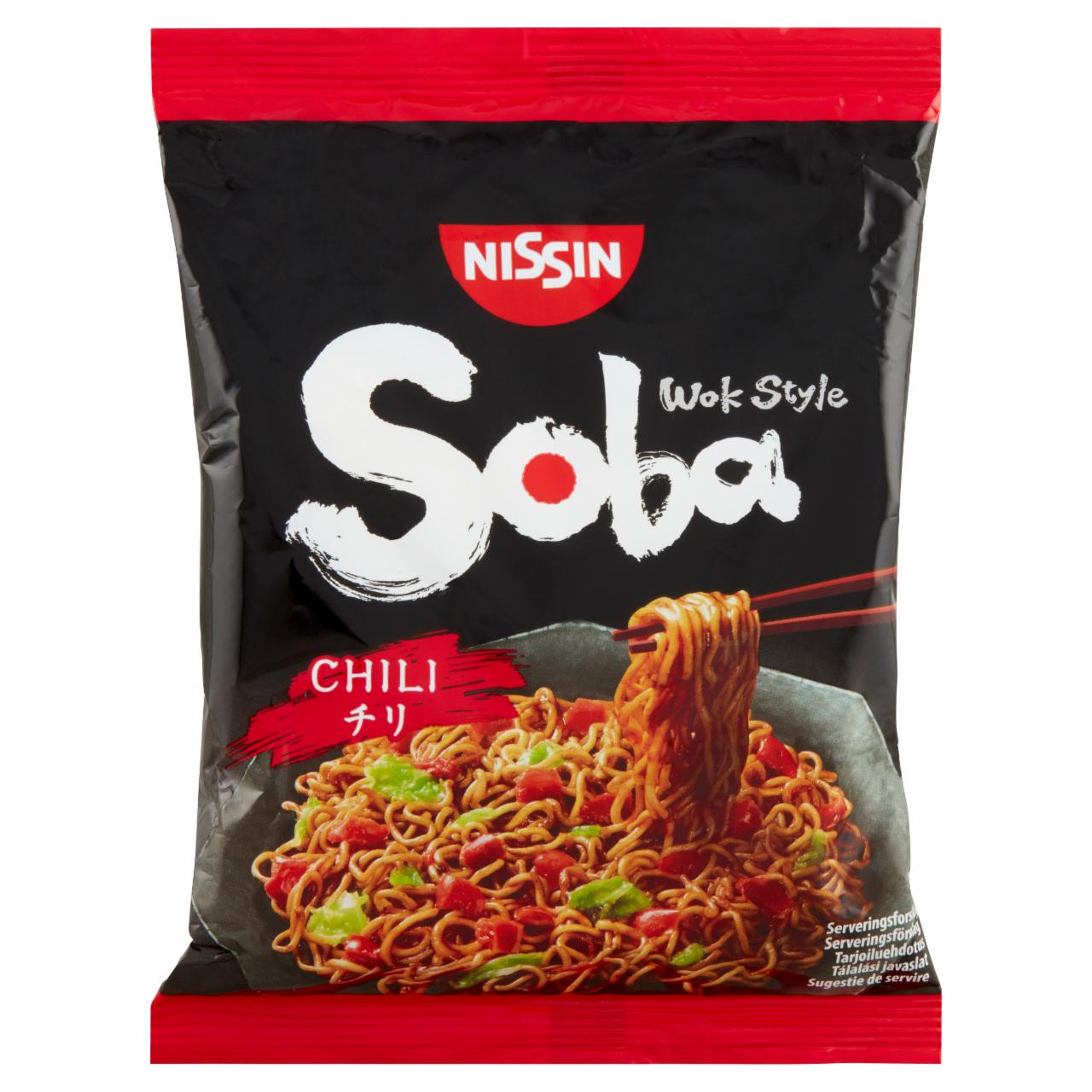 Képek - Nissin Soba Wok Style instant tészta búzalisztből chili ízesítő szósszal 111 g