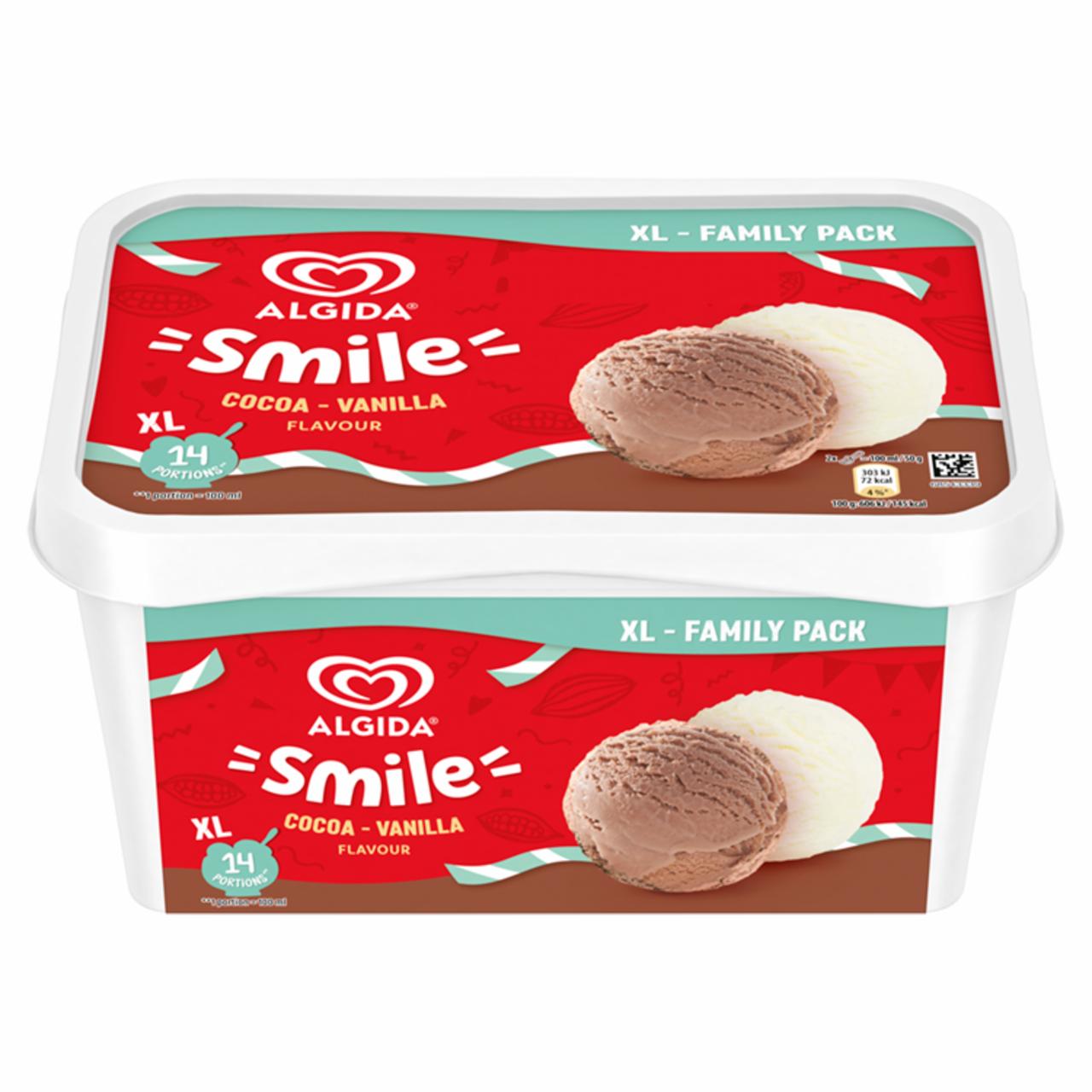 Képek - Algida Smile jégkrém Kakaó-Vanília ízű 1400 ml