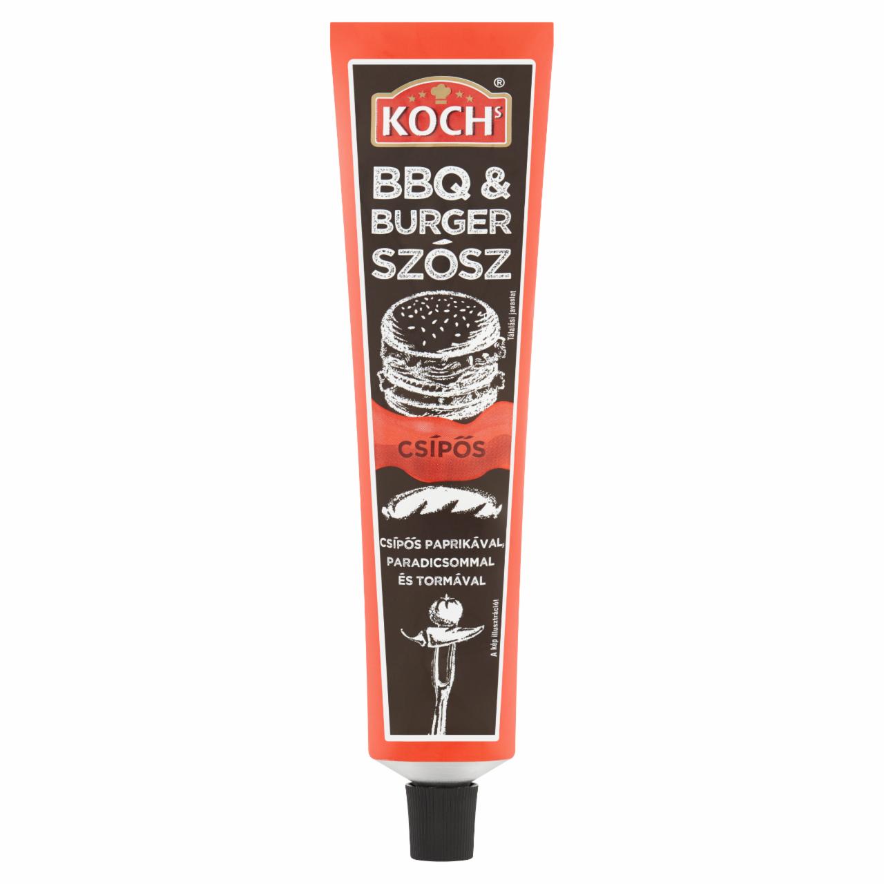 Képek - KOCHs BBQ & burger szósz csípős paprikával, paradicsommal és tormával 200 g