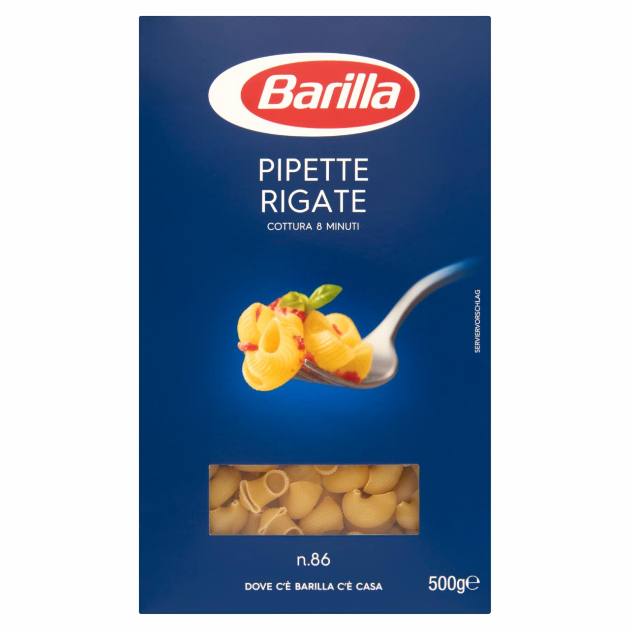 Képek - Barilla Pipette Rigate apró durum száraztészta 500 g