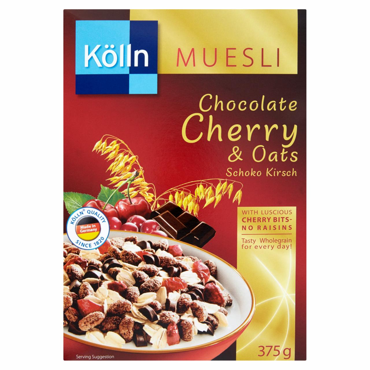 Képek - Kölln teljes kiőrlésű zabpehelyből készült müzli étcsokoládéval és meggyel 375 g