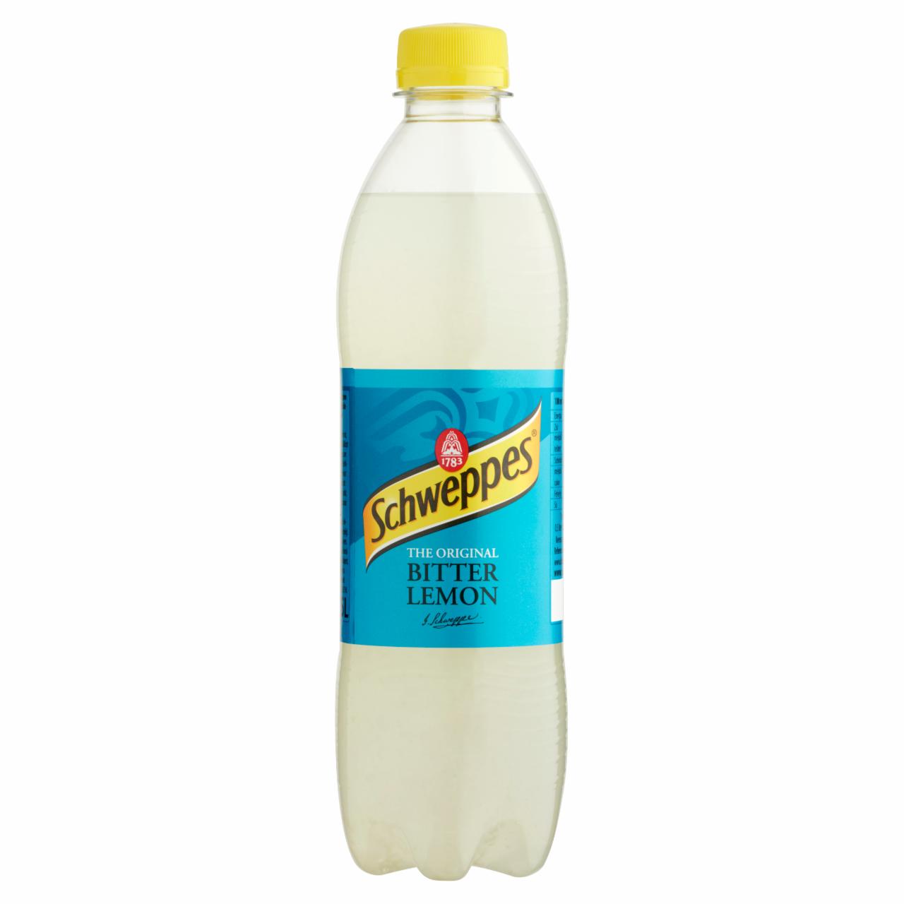 Képek - Schweppes Bitter Lemon csökkentett energiatartalmú citrom szénsavas üdítőital 0,5 l