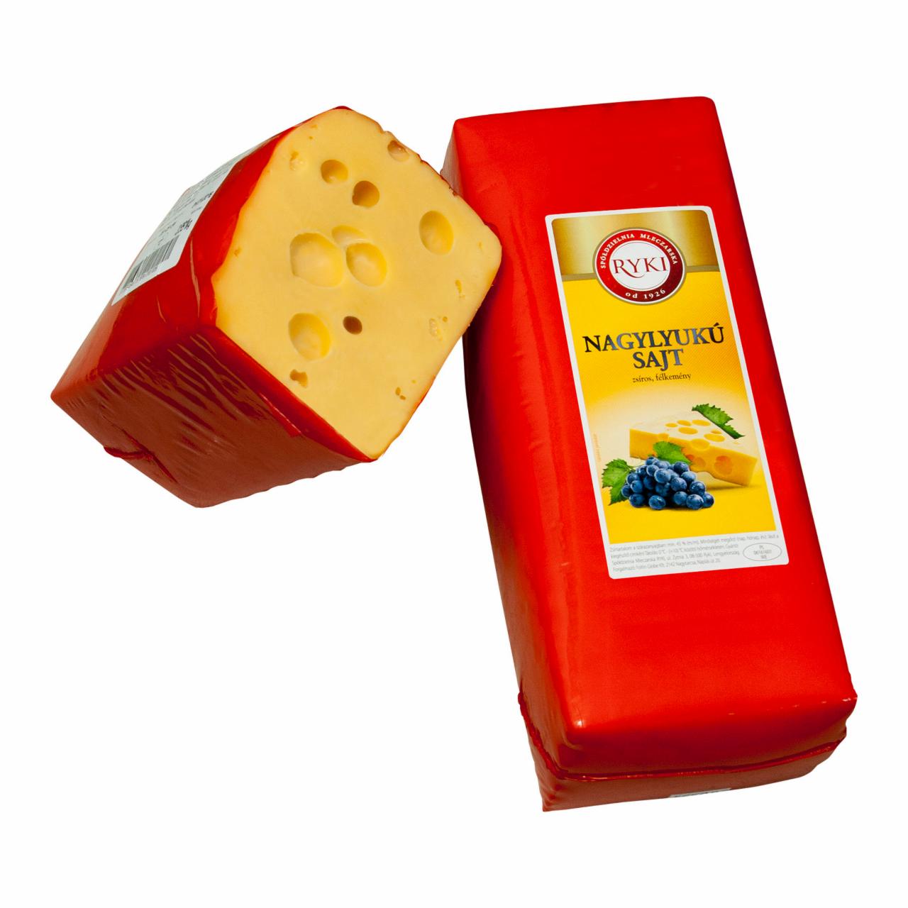 Képek - RYKI MAASDAM típusú, zsíros. félkemény sajt zsírtartalom szárazanyagban: min. 45% (m/m) 3,8kg