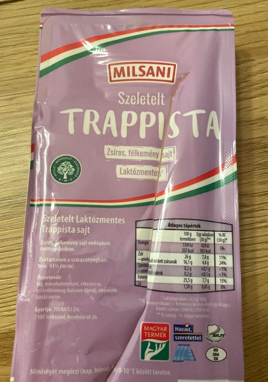 Képek - trappista szeletelt zsíros félkemény sajt laktózmentes Milsani