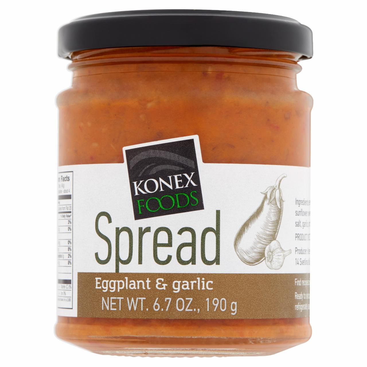 Képek - Konex Foods padlizsán & fokhagyma mártogatós 190 g