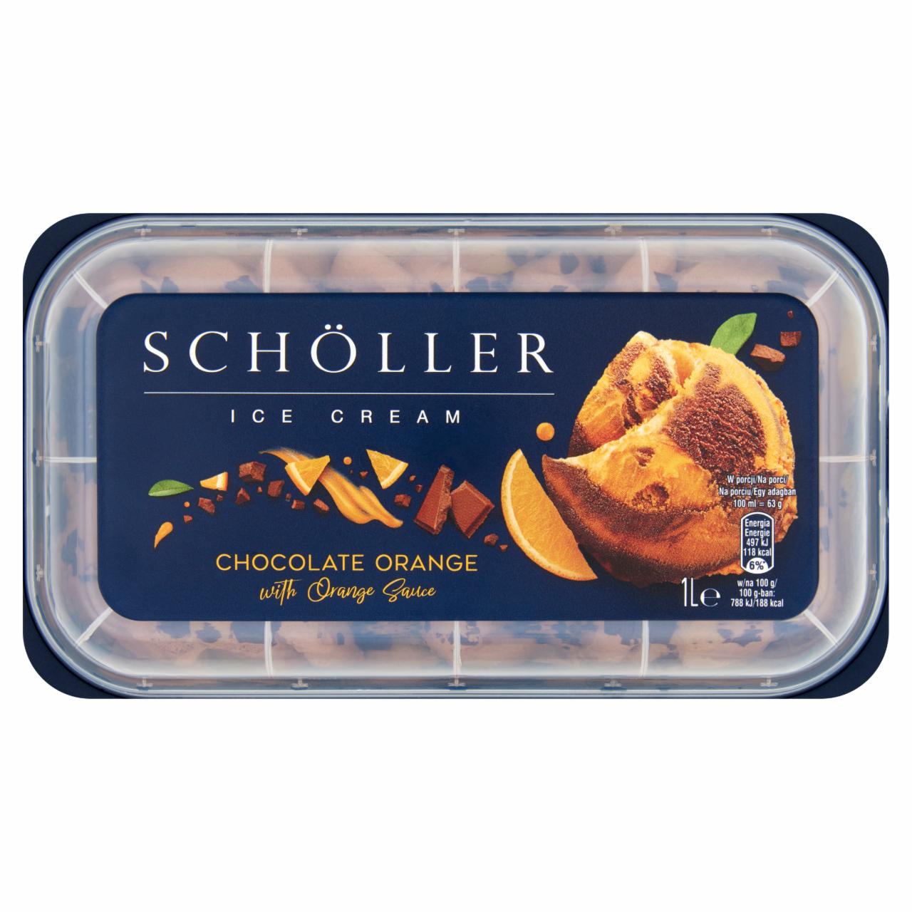 Képek - Schöller narancsos-csokoládés jégkrém narancsöntettel és csokoládéchips-szel 1000 ml