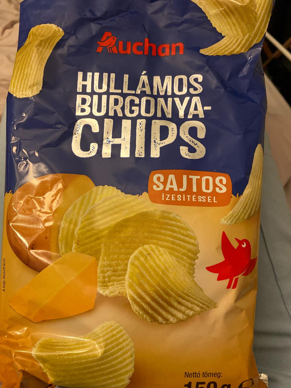 Képek - Hullámos burgonya chips sajtos Auchan
