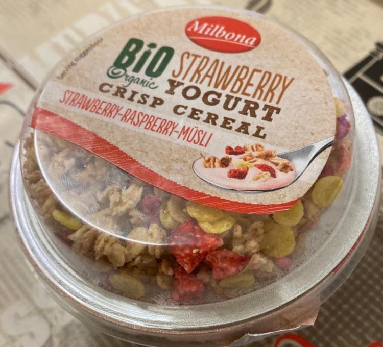 Képek - BIO Organic Strawberry Yogurt crisp cereal Strawberry-Raspberry-Müsli Milbona