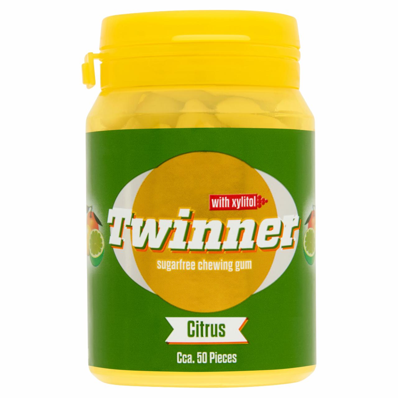Képek - Twinner cukormentes citrus ízű rágógumi édesítőszerekkel 70 g