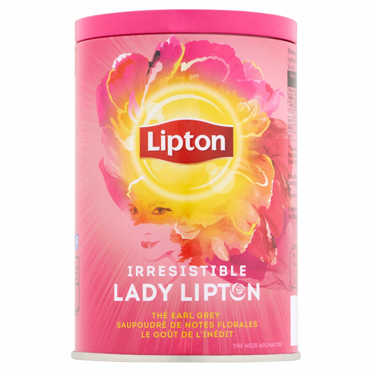 Képek - Lipton Irresistible Lady Lipton ízesített szálas fekete tea fémdobozban 100 g