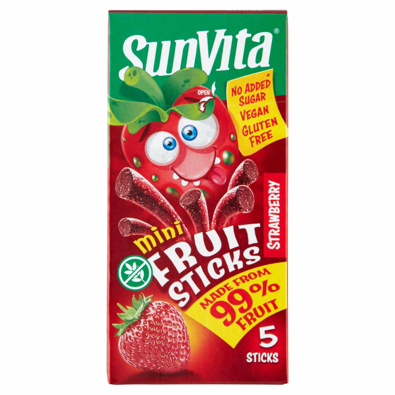 Képek - SunVita epres gyümölcspálcika 5 x 10 g (50 g)