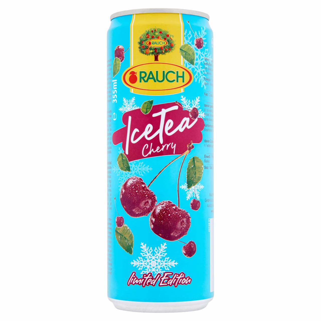 Képek - Rauch Ice Tea meggyes üdítőital gyümölcsteából, szerecsendióvirág kivonattal 355 ml