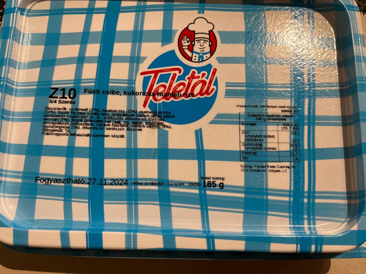 Képek - Füsti csibe,kukoricás vasmarokkal rizs Teletál