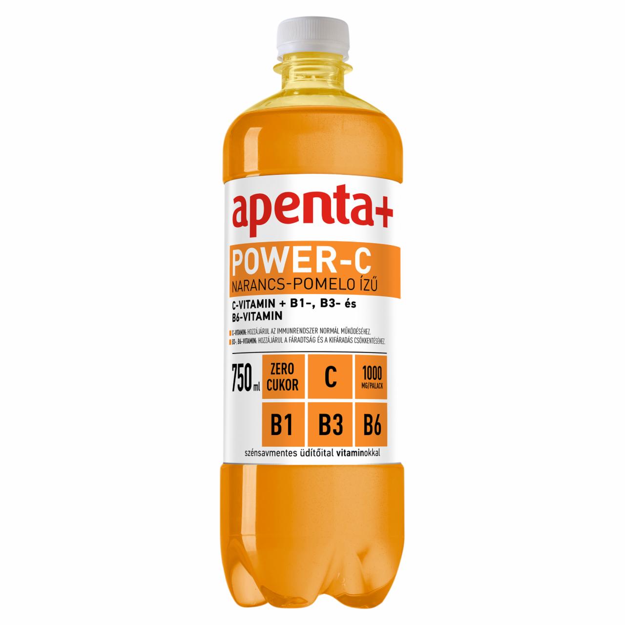 Képek - Apenta+ Power-C narancs-pomelo ízű szénsavmentes, energiamentes üdítőital édesítőszerekkel 750 ml